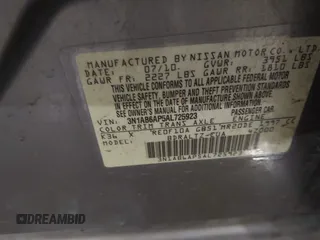 2010 Nissan Sentra SR with VIN 3N1AB6AP5AL725923, listed as a IAAI auction lot 41501698 with 121,320 mi miles and . Bid and sale history available at DreamBid. Image 9.