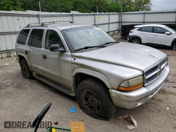 2003 Dodge Durango SLT with VIN 1D4HS48Z63F596484, listed as a Copart auction lot 43329125 with 187,608 mi miles and Salvage title. Bid and sale history available at DreamBid. Image 4.