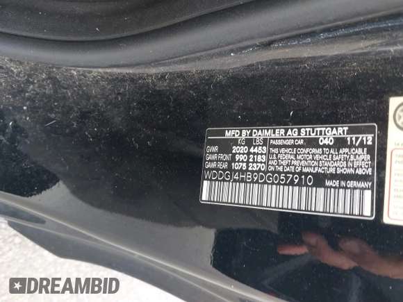 2013 Mercedes-Benz C 250 with VIN WDDGJ4HB9DG057910, listed as a IAAI auction lot 42106146 with 143,096 mi miles and . Bid and sale history available at DreamBid. Image 9.