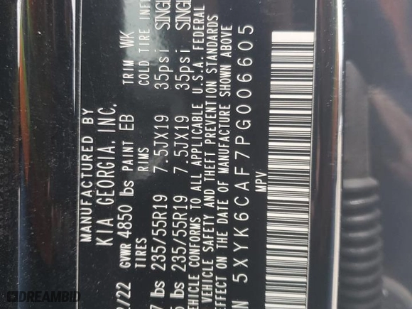 2023 Kia Sportage X-Line with VIN 5XYK6CAF7PG006605, listed as a Copart auction lot 44395425 with 62,026 mi miles and Salvage Title. Bid and sale history available at carsss.com. Image 13.