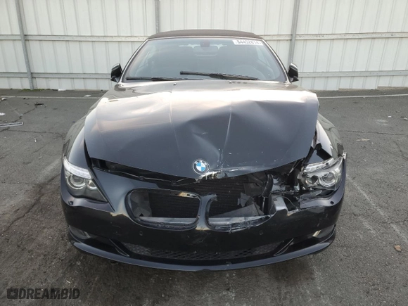2010 BMW 6 Series 650i with VIN WBAEB5C52AC226140, listed as a Copart auction lot 84452814 with 60,728 mi miles and Salvage Title. Bid and sale history available at carsss.com. Image 5.
