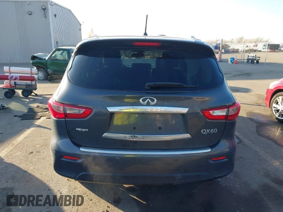 2014 Infiniti QX60 with VIN 5N1AL0MM5EC543581, listed as a IAAI auction lot 41336591 with 116,271 mi miles and . Bid and sale history available at DreamBid. Image 16.