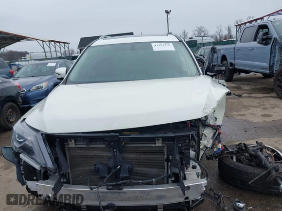 2018 Nissan Pathfinder SL with VIN 5N1DR2MM1JC666604, listed as a IAAI auction lot 41181860 with 57,586 mi miles. Bid and sale history available at carsss.com. Image 13.