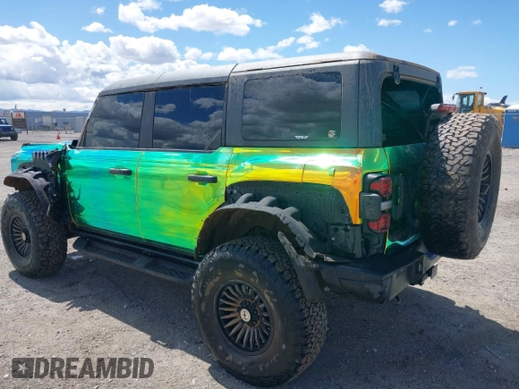 2023 Ford Bronco Raptor with VIN 1FMEE5JR8PLC06060, listed as a IAAI auction lot 41936950 with 13,623 mi miles and . Bid and sale history available at DreamBid. Image 3.
