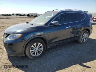 2016 Nissan Rogue SV with VIN KNMAT2MT7GP721008, listed as a Copart auction lot 48559485 with 187,319 mi miles and Salvage Title. Bid and sale history available at carsss.com. Image 1.