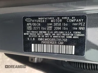 2024 Hyundai Elantra SEL с VIN KMHLM4DG4RU785768, выставлен на аукционе Copart как лот 62400805 с пробегом 24 162 миль миль и Чистый • Clean title. История ставок и продаж доступна на DreamBid. Изображение 13.