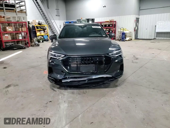 2022 Audi e-tron Premium Plus with VIN WA1LAAGE2NB009791, listed as a Copart auction lot 83365324 with 23,763 mi miles and Salvage title. Bid and sale history available at DreamBid. Image 12.
