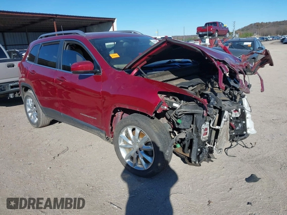 2017 Jeep Cherokee Limited with VIN 1C4PJLDBXHW661794, listed as a IAAI auction lot 40909038 with 109,609 mi miles. Bid and sale history available at carsss.com. Image 1.