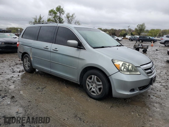 2007 Honda Odyssey EX-L with VIN 5FNRL38607B011150, listed as a Copart auction lot 51811195 with 218,189 mi miles and Salvage Title. Bid and sale history available at carsss.com. Image 4.