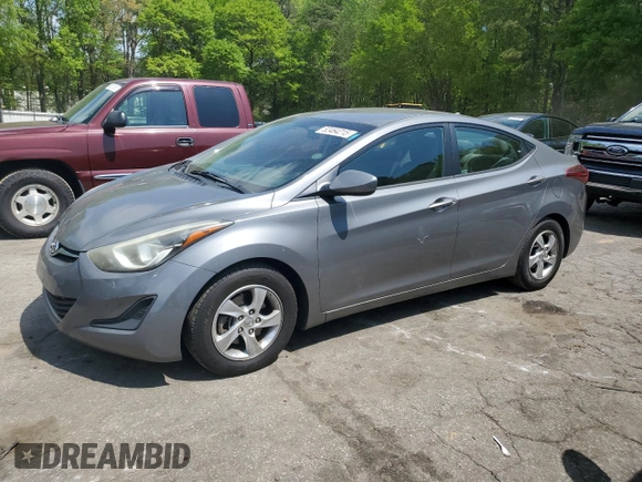 2014 Hyundai Elantra SE with VIN 5NPDH4AE3EH459318, listed as a Copart auction lot 52464215 with 167,861 mi miles and Salvage Title. Bid and sale history available at DreamBid. Image 1.