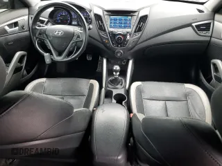 2015 Hyundai Veloster Turbo with VIN KMHTC6AE5FU244015, listed as a Copart auction lot 54088315 with 122,814 mi miles and Salvage Title. Bid and sale history available at carsss.com. Image 8.