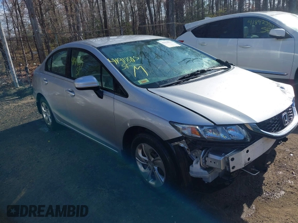 2015 Honda Civic Sedan LX with VIN 19XFB2F53FE008578, listed as a IAAI auction lot 41918815 with 93,860 mi miles. Bid and sale history available at carsss.com. Image 1.