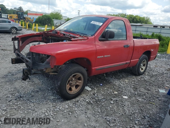 2005 Dodge 1500 ST with VIN 1D7HA16KX5J558184, listed as a Copart auction lot 56404735 with Not Provided miles and Clean Title. Bid and sale history available at DreamBid. Image 1.