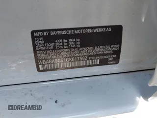 2016 BMW 3 Series 320i z VIN WBA8A9C51GK617592, wystawiony jako IAAI lot #41550528 z przebiegiem Nie podano mil oraz . Historia ofert i sprzedaży dostępna na DreamBid. Obrazek 9.
