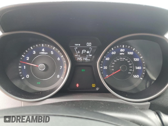 2014 Hyundai Elantra SE with VIN 5NPDH4AE2EH531657, listed as a Copart auction lot 54600665 with 145,146 mi miles and Non repairable. Bid and sale history available at DreamBid. Image 9.