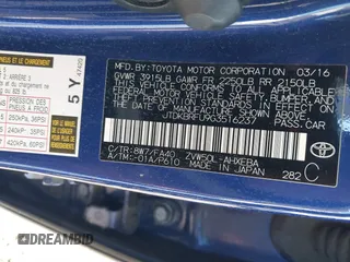 2016 Toyota Prius Two with VIN JTDKBRFU9G3516237, listed as a IAAI auction lot 41817203 with 117,798 mi miles and . Bid and sale history available at DreamBid. Image 9.
