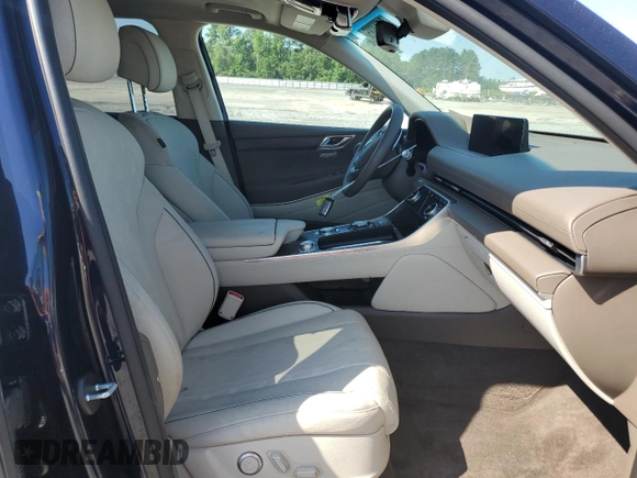 2024 Genesis GV80 with VIN KMUHBDSB2RU200772, listed as a Copart auction lot 61244085 with 22,296 mi miles and Salvage title. Bid and sale history available at DreamBid. Image 7.