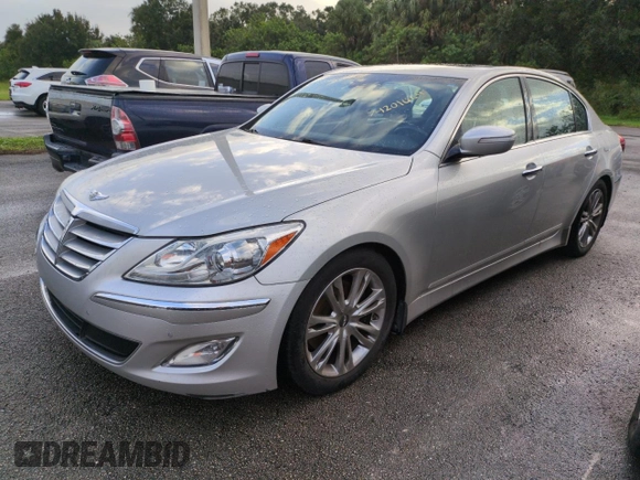 2013 Hyundai Genesis 3.8L with VIN KMHGC4DD2DU241126, listed as a Copart auction lot 74201064 with 150,659 mi miles and Non Repairable. Bid and sale history available at carsss.com. Image 1.