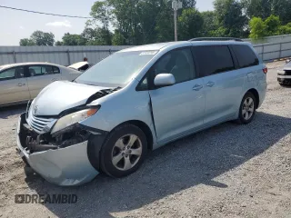 2015 Toyota Sienna LE AAS with VIN 5TDKK3DC9FS609084, listed as a Copart auction lot 57055295 with 247,531 mi miles and Salvage title. Bid and sale history available at DreamBid. Image 1.