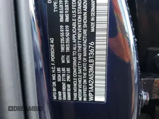 2021 Porsche Macan with VIN WP1AA2A53MLB13676, listed as a Copart auction lot 52033765 with Not Provided miles and Non Repairable. Bid and sale history available at DreamBid. Image 14.