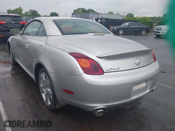 2005 Lexus SC 430 with VIN JTHFN48Y750068203, listed as a IAAI auction lot 42270237 with 178,539 mi miles and . Bid and sale history available at DreamBid. Image 3.