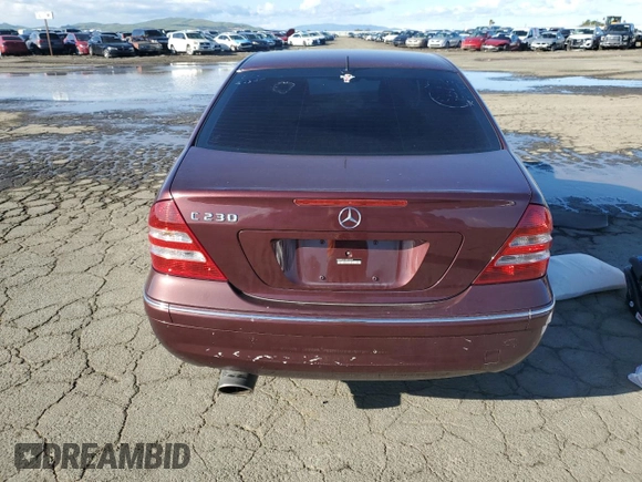 2006 Mercedes-Benz C 230 Sport with VIN WDBRF52H16F781671, listed as a Copart auction lot 50210325 with Not Provided miles and Salvage Title. Bid and sale history available at carsss.com. Image 6.