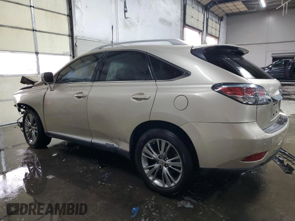 2013 Lexus RX 450h with VIN JTJZB1BA2D2007181, listed as a Copart auction lot 44821995 with 177,232 mi miles and Salvage title. Bid and sale history available at DreamBid. Image 2.