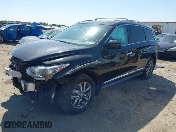 2014 Infiniti QX60 with VIN 5N1AL0MMXEC529207, listed as a IAAI auction lot 41870995 with 111,417 mi miles and . Bid and sale history available at DreamBid. Image 2.