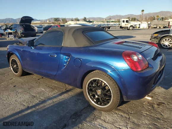 2003 Toyota MR2 Spyder with VIN JTDFR320330065914, listed as a Copart auction lot 88791655 with 125,564 mi miles and Salvage Title. Bid and sale history available at carsss.com. Image 2.