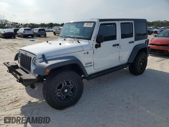2018 Jeep Wrangler Unlimited Sport with VIN 1C4BJWDG3JL807080, listed as a Copart auction lot 74887824 with 51,559 mi miles and Non Repairable. Bid and sale history available at DreamBid. Image 1.