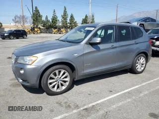 2013 BMW X3 xDrive28i with VIN 5UXWX9C59D0A28341, listed as a Copart auction lot 52053615 with 176,499 mi miles and Clean Title. Bid and sale history available at carsss.com. Image 1.