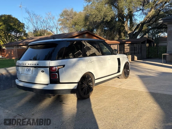 2021 Land Rover Range Rover P525 Westminster with VIN SALGS2SE9MA434035, listed as a Copart auction lot 89409765 with 6,542 mi miles and Salvage title. Bid and sale history available at DreamBid. Image 4.