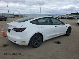2022 Tesla Model 3 with VIN 5YJ3E1EA4NF207232, listed as a Copart auction lot 54414805 with Not Provided miles and Salvage Title. Bid and sale history available at DreamBid. Image 3.
