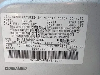 2014 Nissan Sentra SV with VIN 3N1AB7AP9EY243647, listed as a IAAI auction lot 42076843 with 158,891 mi miles and . Bid and sale history available at DreamBid. Image 9.
