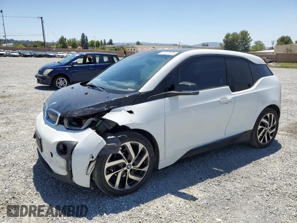 2017 BMW i3 with VIN WBY1Z8C51HV889551, listed as a Copart auction lot 57327875 with 65,437 mi miles and Salvage title. Bid and sale history available at DreamBid. Image 1.