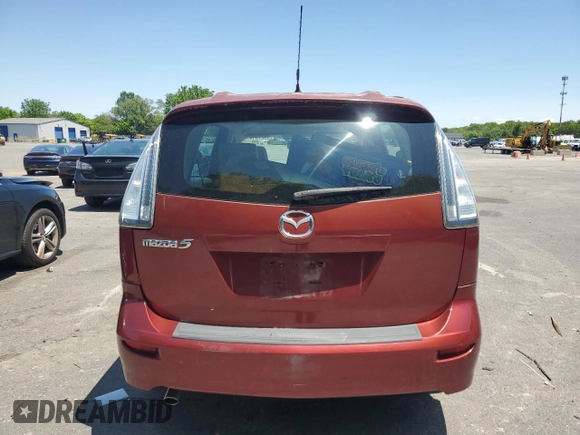 2009 Mazda 5 Grand Touring with VIN JM1CR293090348566, listed as a Copart auction lot 59270145 with 75,966 mi miles and Salvage title. Bid and sale history available at DreamBid. Image 6.