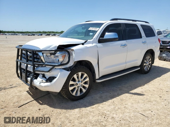 2017 Toyota Sequoia Limited with VIN 5TDKY5G14HS068436, listed as a Copart auction lot 52301095 with 185,489 mi miles and Salvage Title. Bid and sale history available at carsss.com. Image 1.