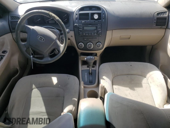 2008 Kia Spectra SX with VIN KNAFE121585534159, listed as a Copart auction lot 47264085 with 238,871 mi miles and Salvage Title. Bid and sale history available at carsss.com. Image 8.