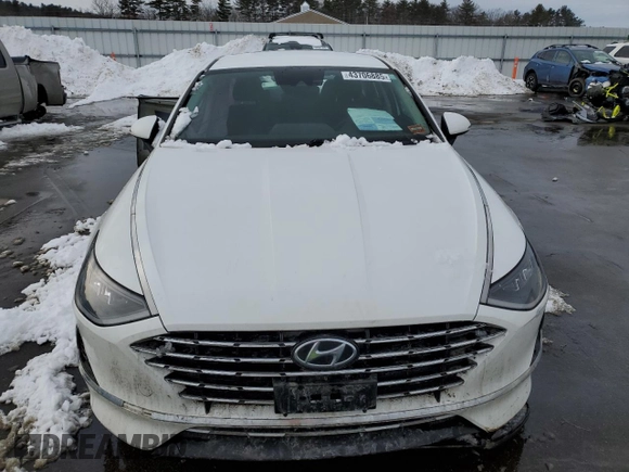 2020 Hyundai Sonata Hybrid Blue with VIN KMHL24JJ5LA012757, listed as a Copart auction lot 43706885 with 90,940 mi miles and Salvage Title. Bid and sale history available at carsss.com. Image 5.