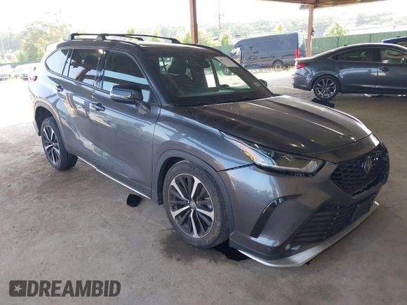 2021 Toyota Highlander XSE with VIN 5TDLZRBH6MS082409, listed as a IAAI auction lot 40172495 with 29,328 mi miles and . Bid and sale history available at DreamBid. Image 1.