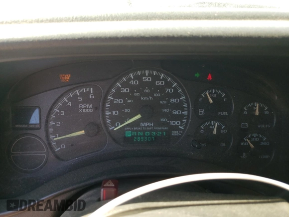 2001 Chevrolet Suburban LT with VIN 3GNEC16T31G174749, listed as a Copart auction lot 77304144 with 289,307 mi miles and Salvage Title. Bid and sale history available at carsss.com. Image 9.