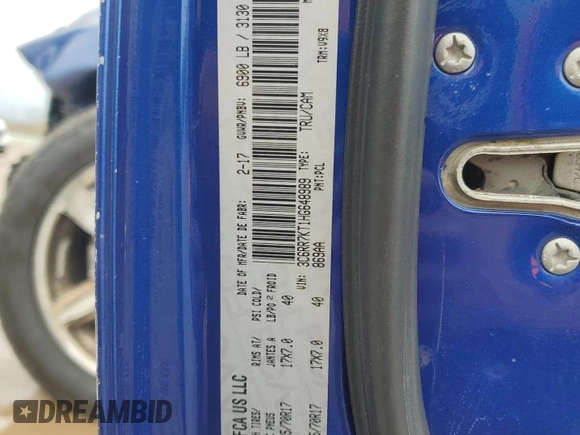 2017 Ram 1500 Express with VIN 3C6RR7KT1HG648989, listed as a Copart auction lot 52937025 with 141,218 mi miles and Salvage title. Bid and sale history available at DreamBid. Image 12.