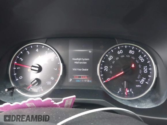 2019 Toyota RAV4 LE with VIN JTMF1RFV7KJ005465, listed as a IAAI auction lot 41559270 with 111,918 mi miles. Bid and sale history available at carsss.com. Image 7.