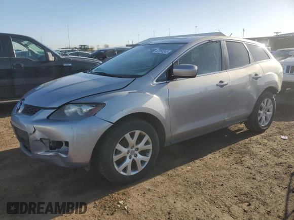 2008 Mazda CX-7 Sport with VIN JM3ER293680189082, listed as a Copart auction lot 52092345 with 129,388 mi miles and Salvage Title. Bid and sale history available at carsss.com. Image 1.