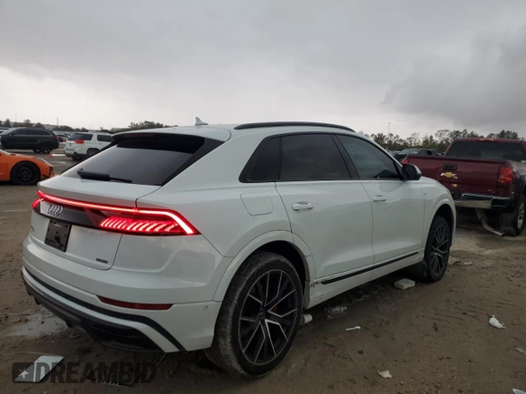 2022 Audi Q8 Prestige with VIN WA1FVBF17ND009814, listed as a Copart auction lot 83627874 with 16,294 mi miles and Salvage Title. Bid and sale history available at carsss.com. Image 3.