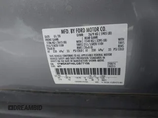 2020 Ford Explorer Limited with VIN 1FMSK8FH6LGB77156, listed as a IAAI auction lot 41806833 with 71,486 mi miles. Bid and sale history available at carsss.com. Image 9.