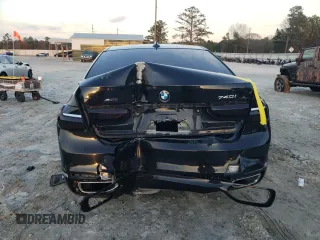 2017 BMW 7 Series 740i xDrive with VIN WBA7E4C55HGU99795, listed as a Copart auction lot 85545124 with 99,304 mi miles and Salvage Title. Bid and sale history available at carsss.com. Image 6.