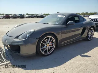 2015 Porsche Cayman S with VIN WP0AB2A88FK183837, listed as a Copart auction lot 75475804 with 43,588 mi miles and Salvage Title. Bid and sale history available at DreamBid. Image 1.