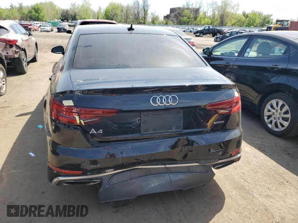 2019 Audi A4 Premium z VIN WAUDNAF41KN020621, wystawiony jako Copart lot #54687645 z przebiegiem 59 552 mil mil oraz Szkoda całkowita • Salvage title. Historia ofert i sprzedaży dostępna na DreamBid. Obrazek 6.