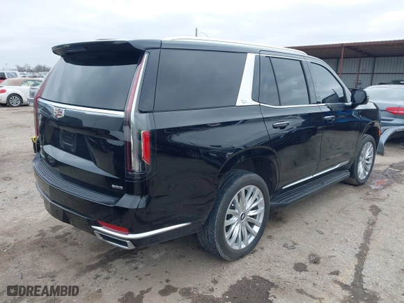 2023 Cadillac Escalade Luxury with VIN 1GYS3AKL3PR161519, listed as a IAAI auction lot 41621337 with 24,682 mi miles. Bid and sale history available at carsss.com. Image 4.